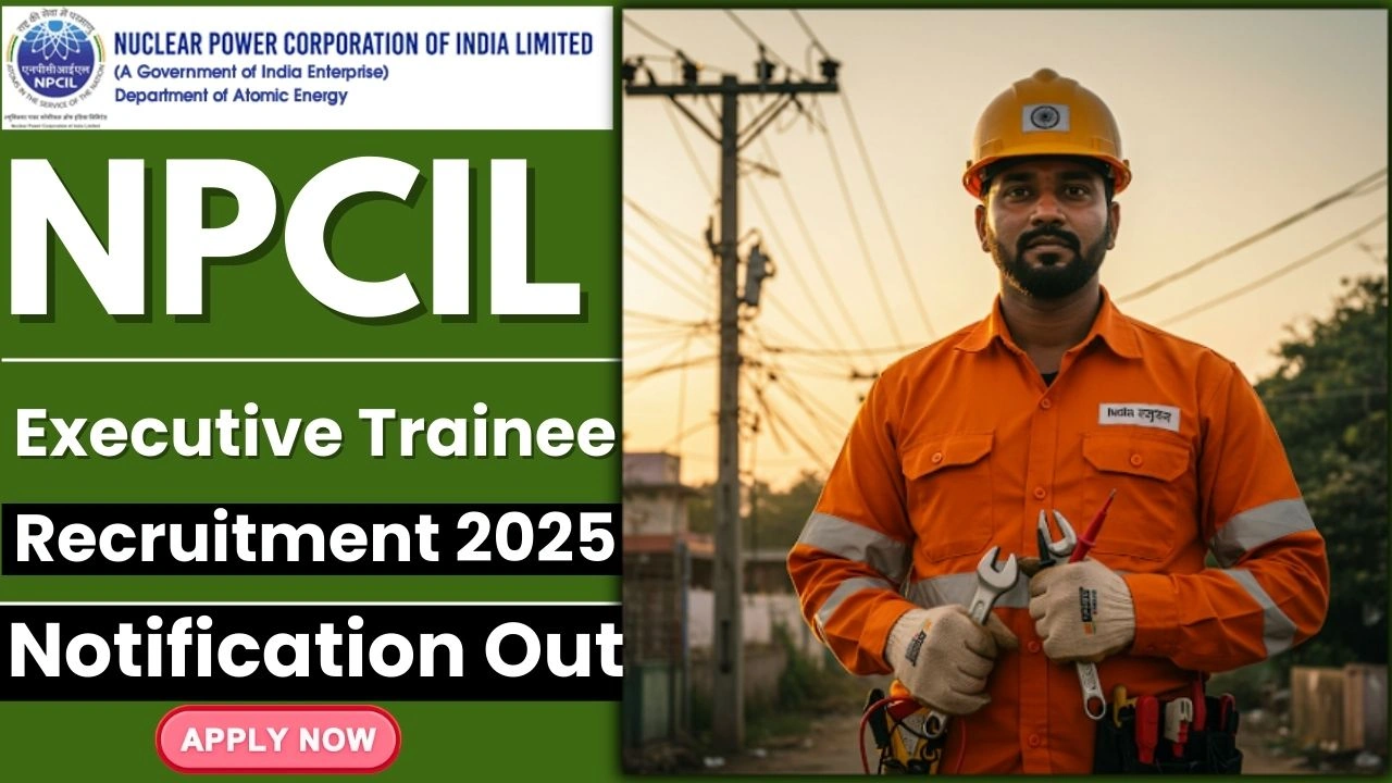 NPCIL Executive Trainee Recruitment 2025 न्यूक्लियर पावर कॉर्पोरेशन में 400 पदों पर भर्ती, सैलरी ₹56,000+